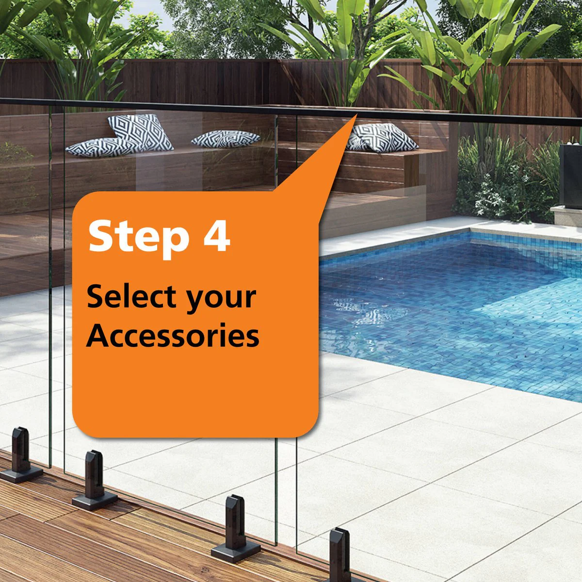 Protectoral Glass Gate Hinge - 46 x 55 x 110mm - 316 Stainless Steel - Easy Install - Image 5