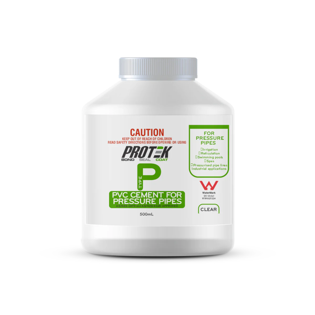 Protek PVC Cement - 500ml - Clear - Pressure Applications