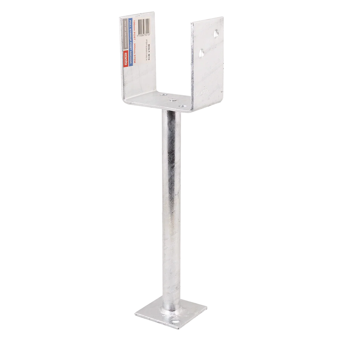 Pryda Full Stirrup Post Anchor - 300x100mm - Hot Dip Galvanised Steel