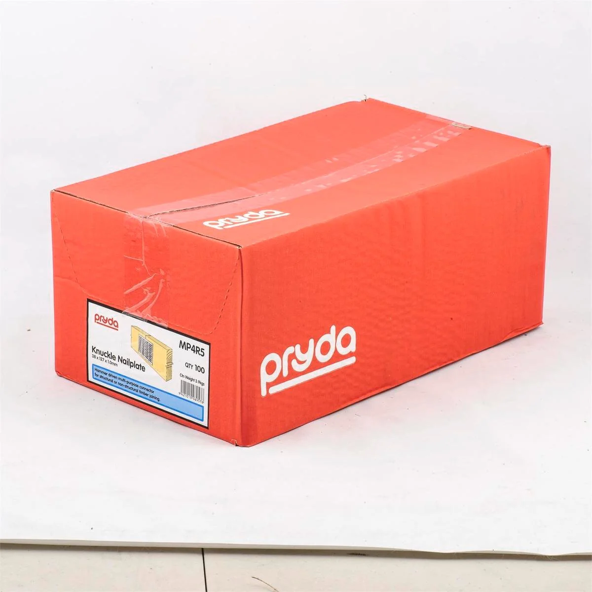 Pryda Nailplate Knuckle 38 x 127mm Box 100 - Galvanised Steel Connector