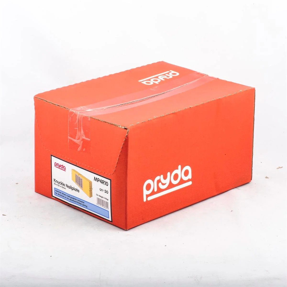 Pryda Nailplate Knuckle 76 x 127mm Box of 50 - Galvanised Steel