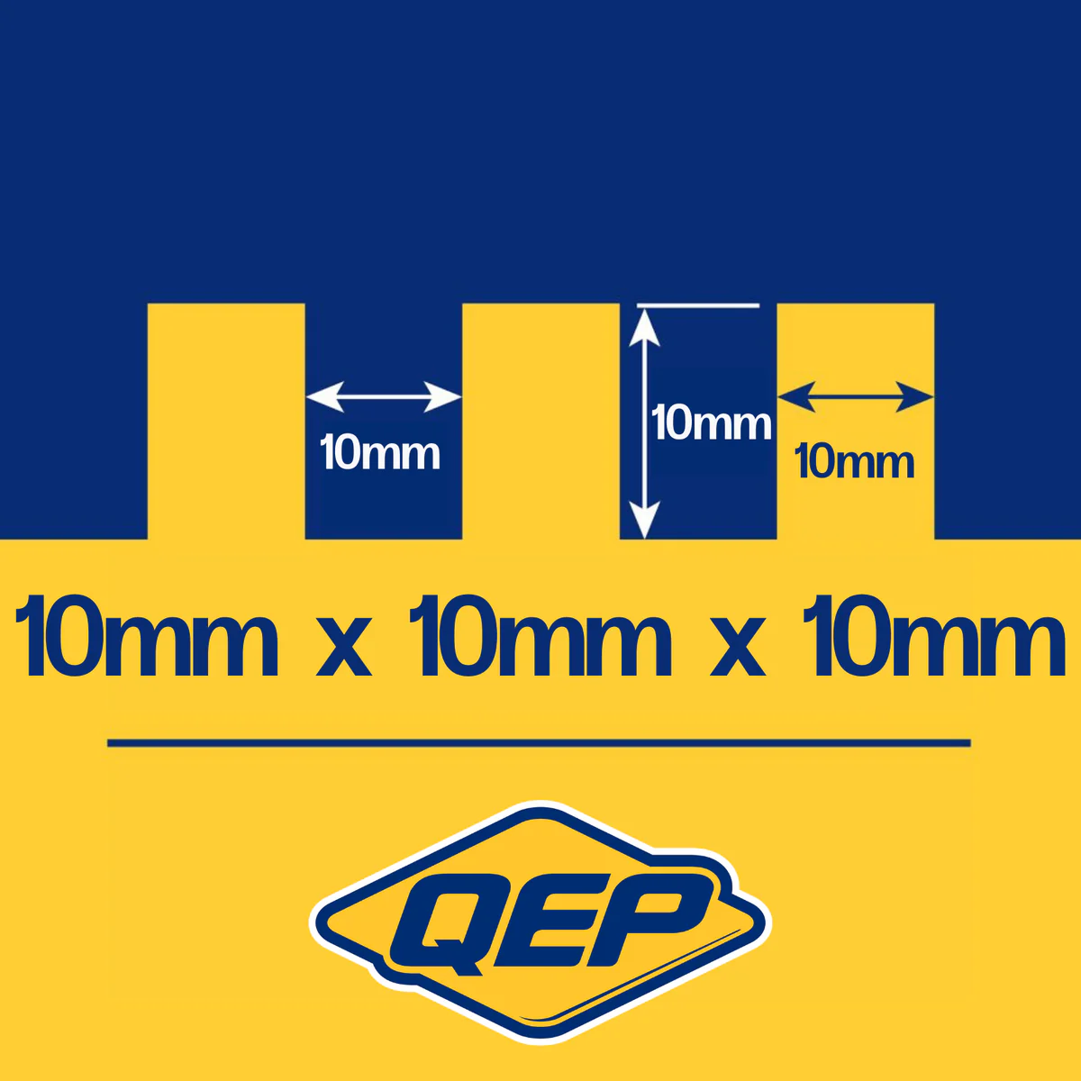 Qep 10mm Square Notch Stainless Steel Trowel - 280mm x 115mm - Durable - Image 4
