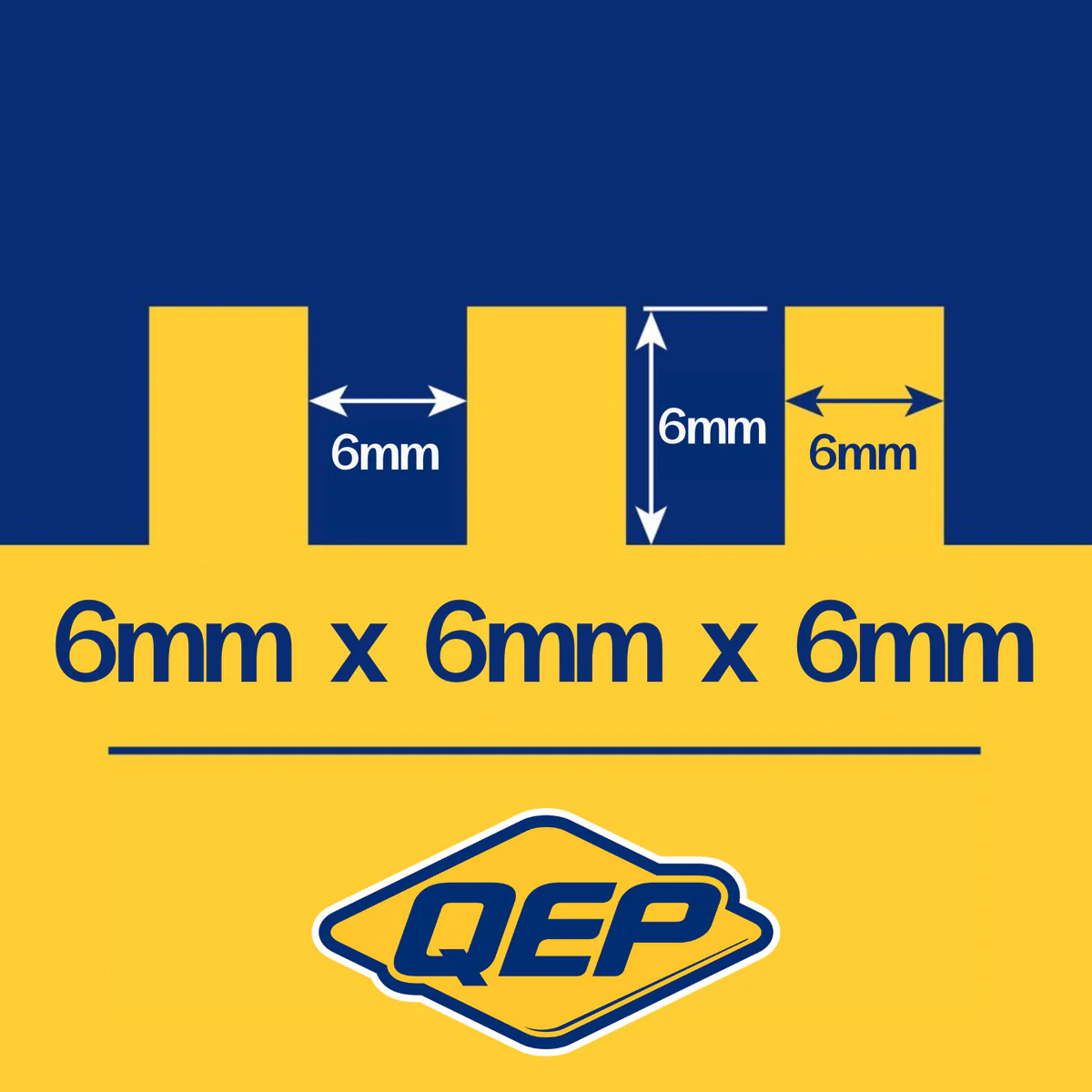 Qep 6mm Square Notch Trowel - Stainless Steel - 280mm x 115mm - Durable - Image 3