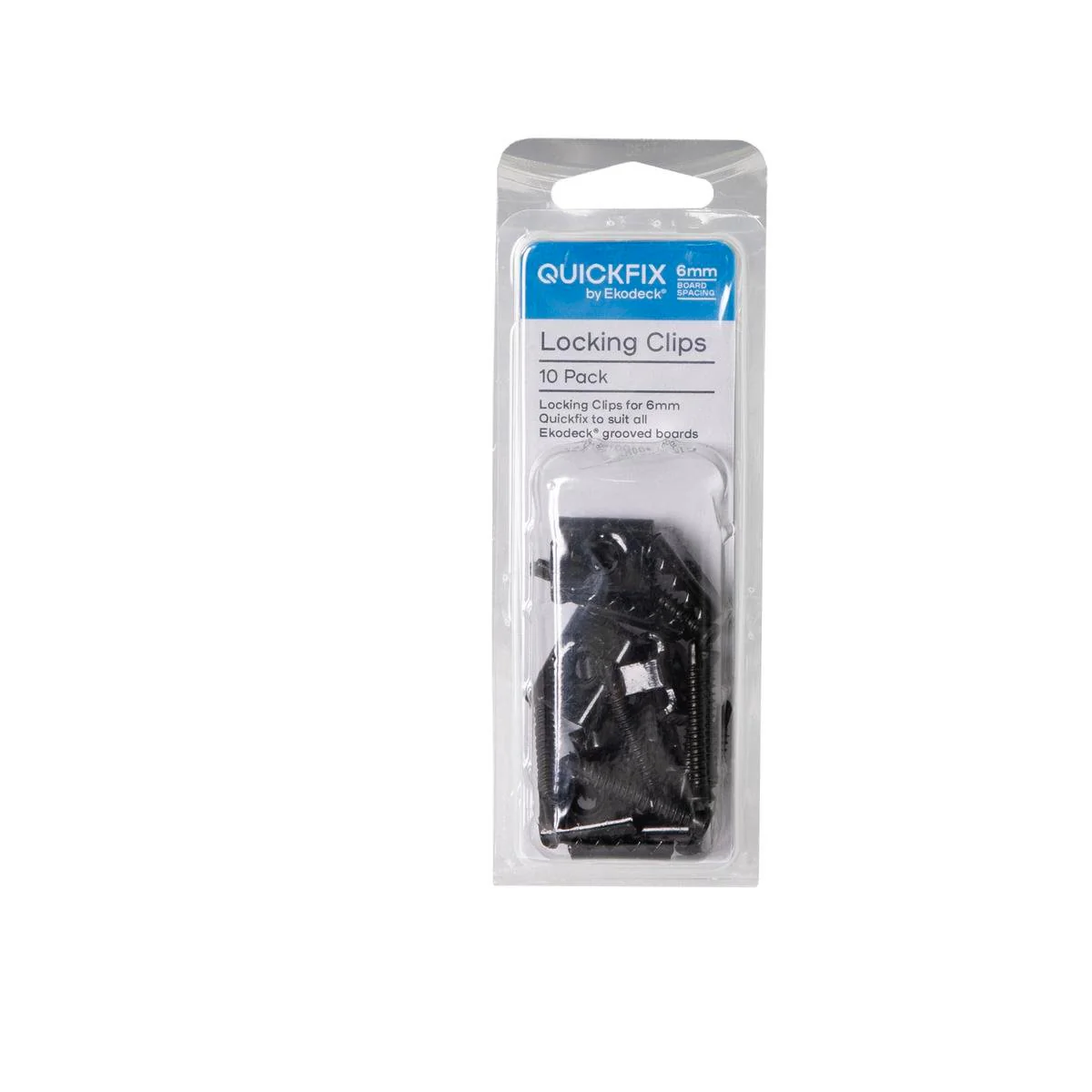 Quickfix Ekodeck Locking Clips - 6mm - Stainless Steel - 10 Pack