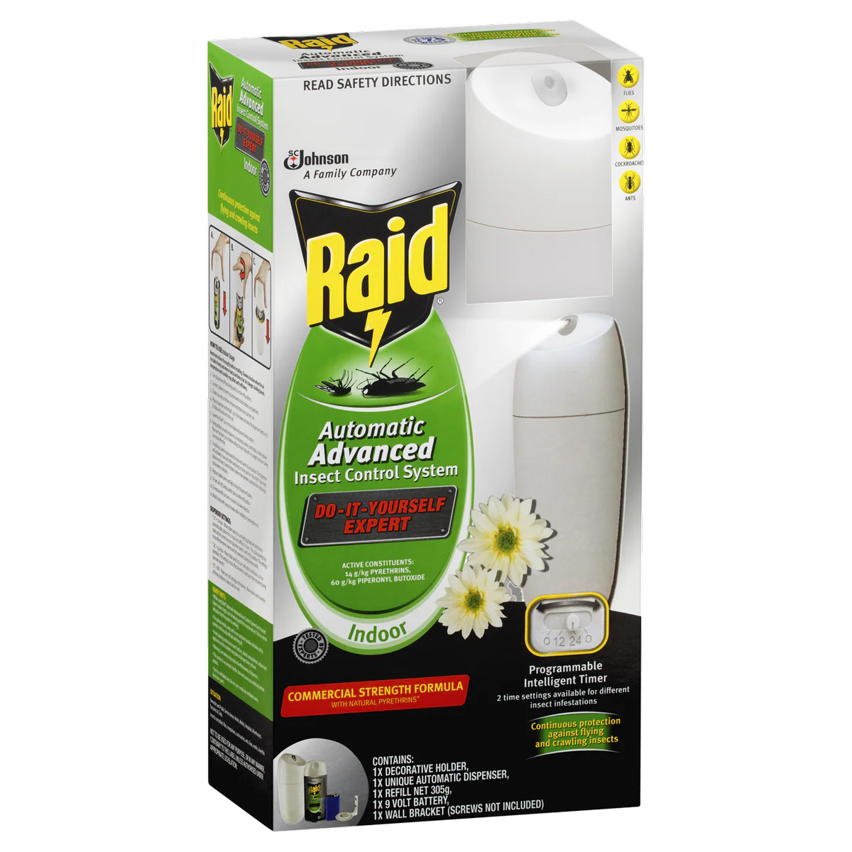 Raid Automatic Insect Control System - 30m³ - Pyrethrins - Indoor Use