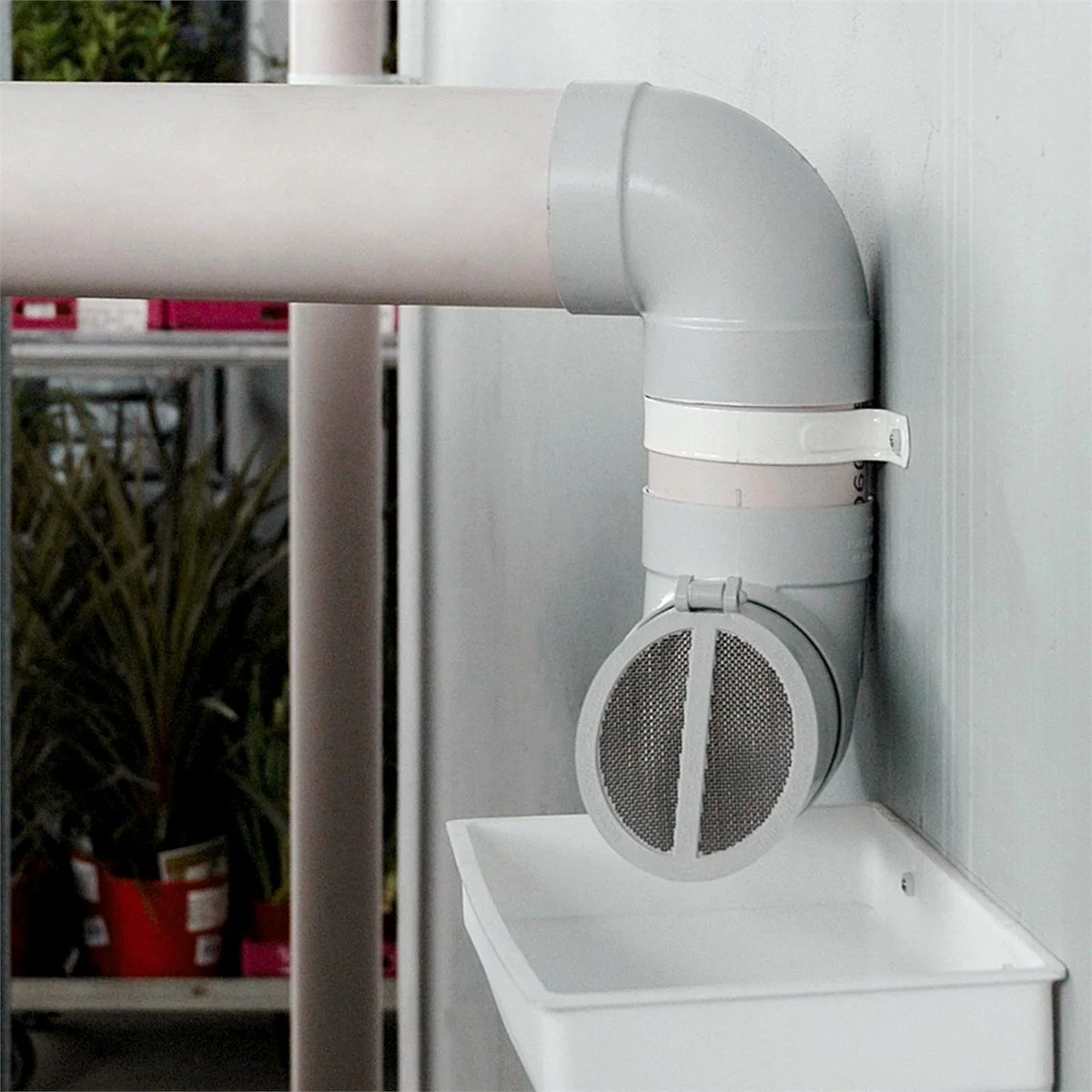 Rain Harvesting 90mm F Vented Screen Flap Valve - Grey - 1 Pack - Image 3