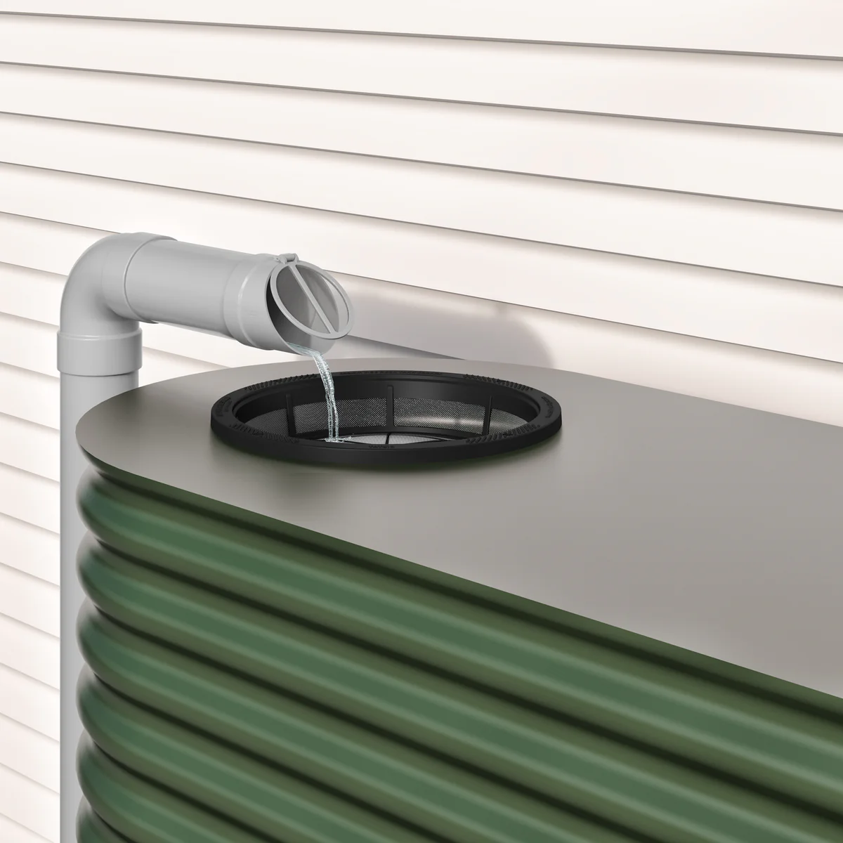 Rain Harvesting 90mm F Vented Screen Flap Valve - Grey - 1 Pack - Image 4