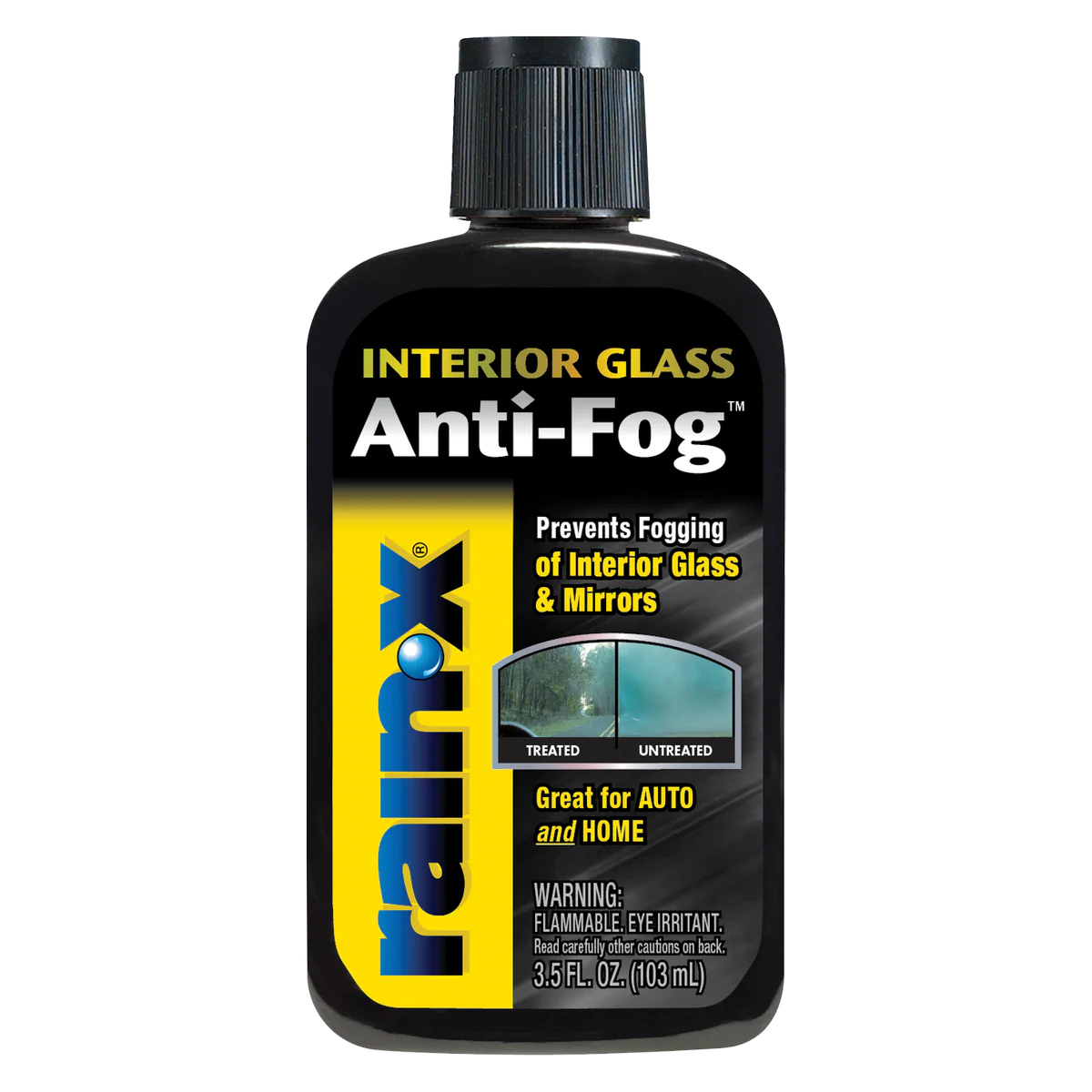 Rain x Anti Fog Interior Glass 103ml - Reduces Fog Buildup - Clear