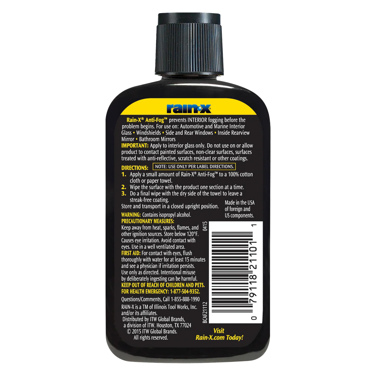 Rain x Anti Fog Interior Glass 103ml - Reduces Fog Buildup - Clear - Image 2