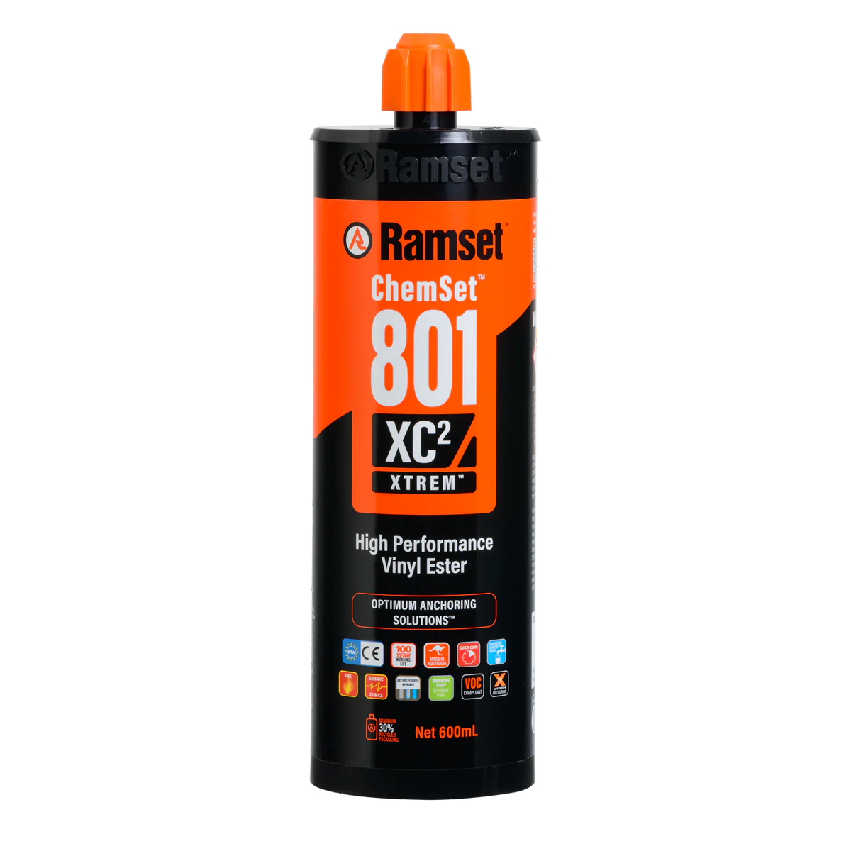 Ramset Chemset 801 Xtrem Xc Chemical Anchor - 600ml - Fast-Setting, Heavy-Duty