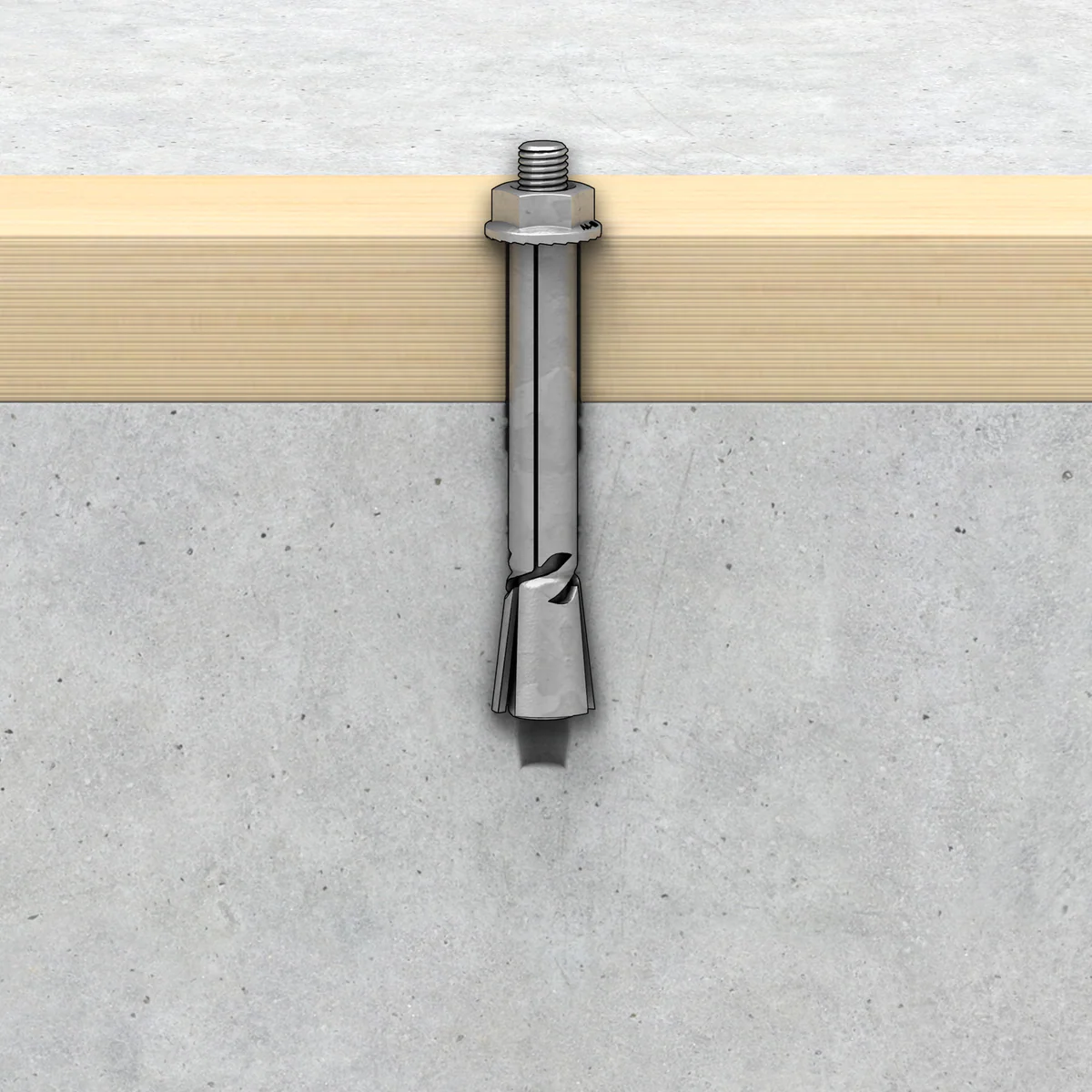 Ramset DynaBolt Plus - 10mm x 49mm - Galvanised - Pull-Down Anchor - Image 2