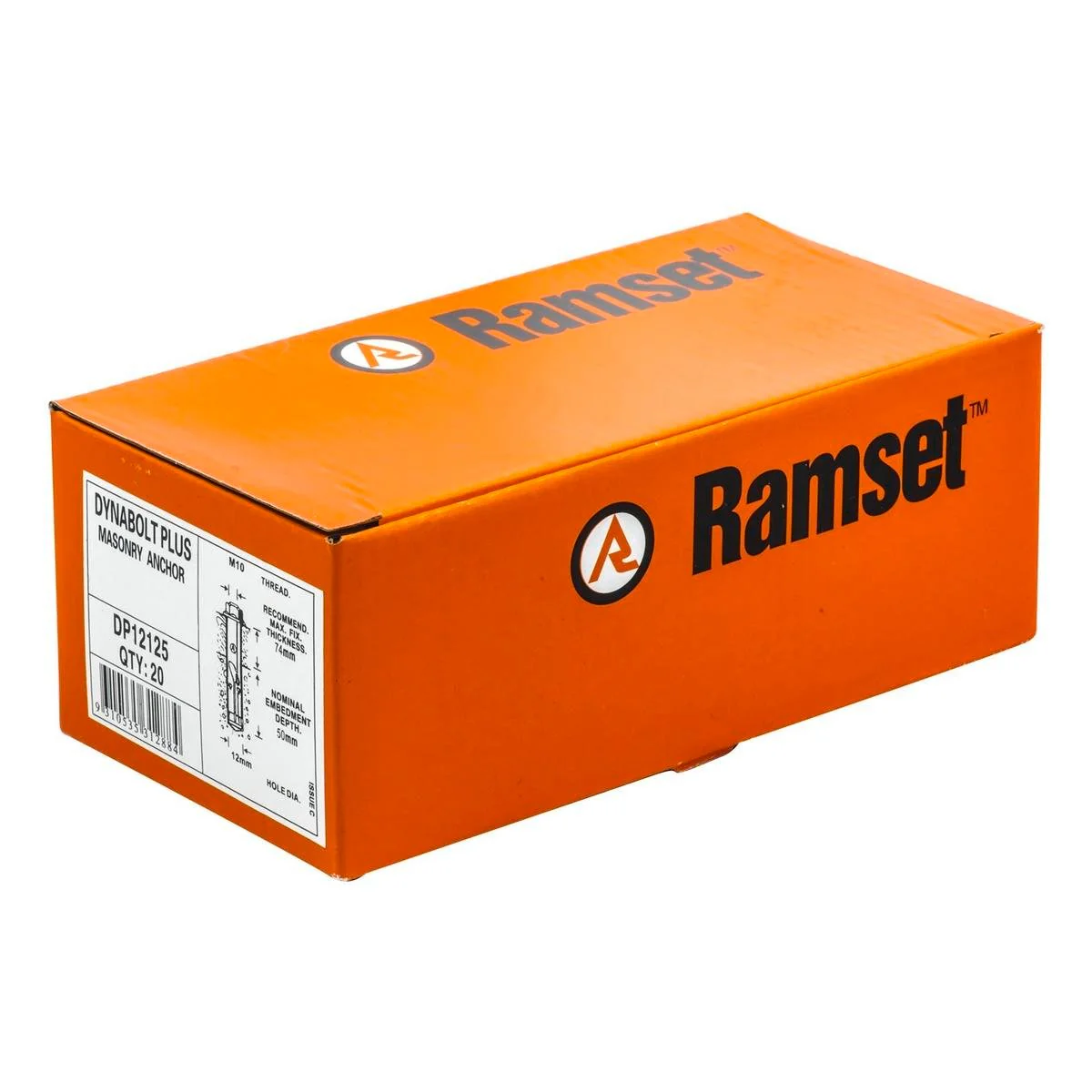 Ramset DynaBolt Plus - 12mm x 126mm - Gold Passivated - 20 Pack