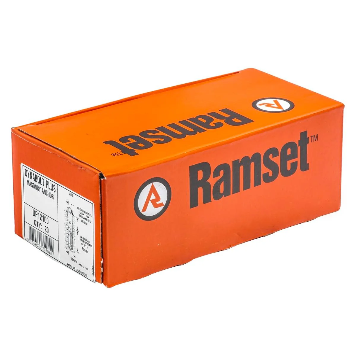 Ramset DynaBolt Plus - 12mm x 98mm - Carbon Steel - Pull-Down - 20 Pack