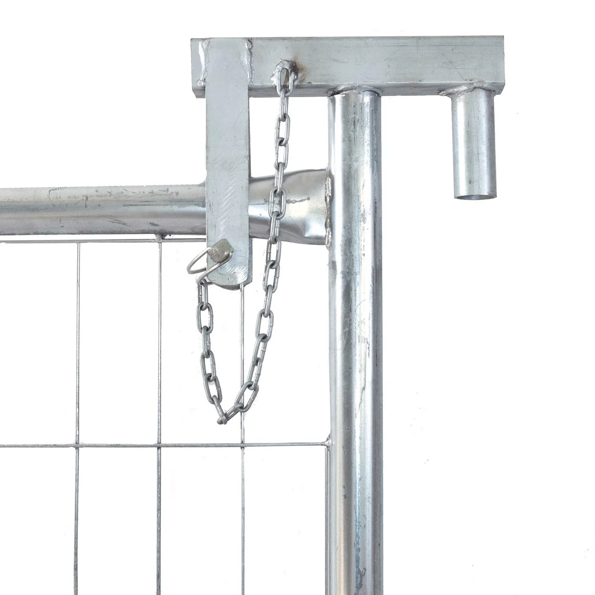 Rapidmesh Temporary Fence Hinge - 235 x 190 x 40mm - Silver - 1.3kg - Image 2