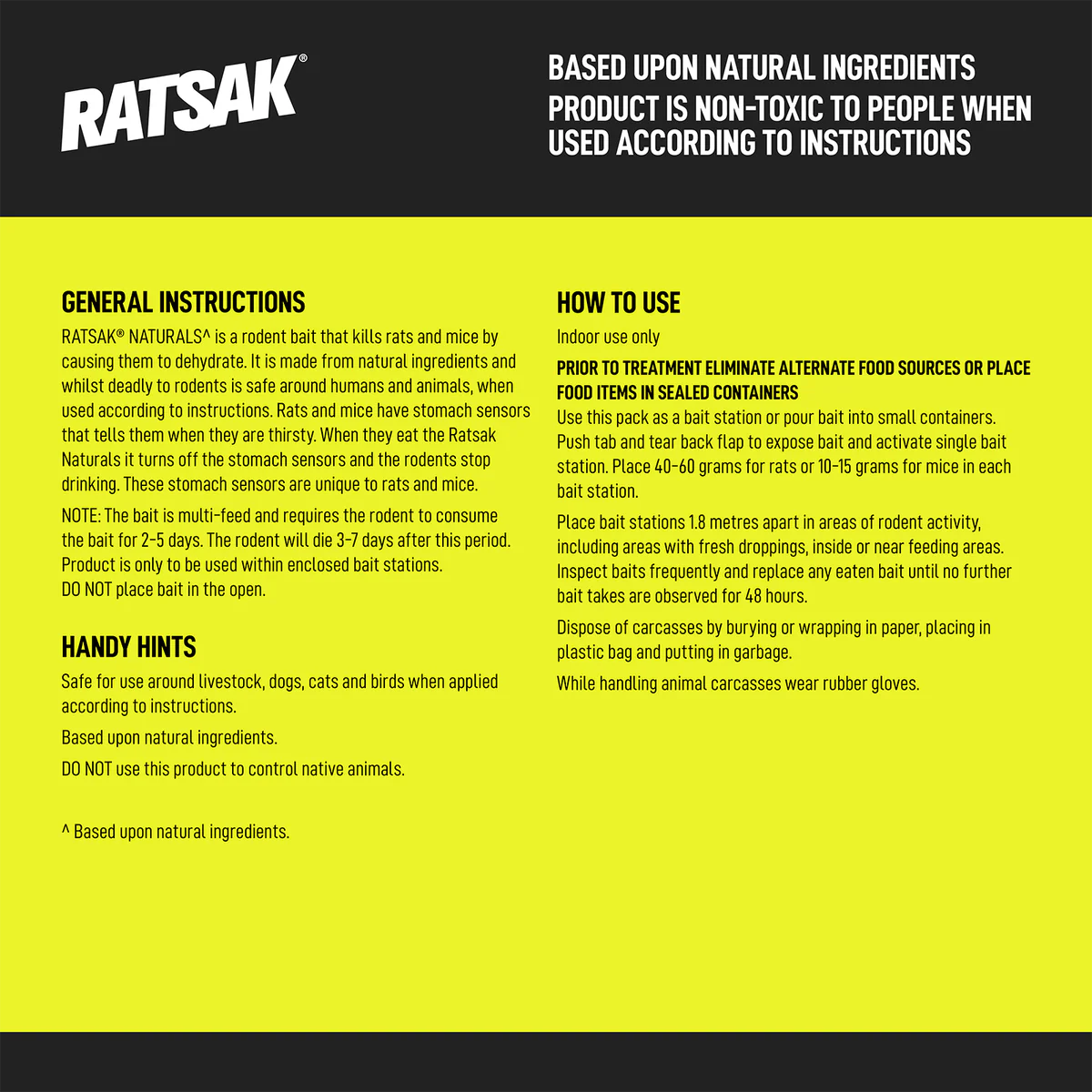 Ratsak Naturals Rodenticide - 450g - Pellets - Safe for Livestock - Image 5