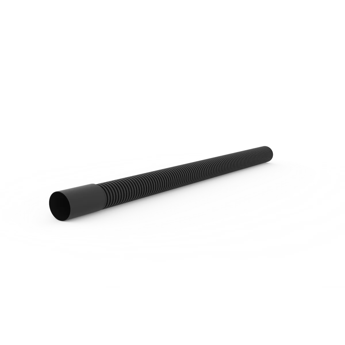 Reln Slotted Ag Pipe - 65mm x 1m - Black Plastic - Joiner Included