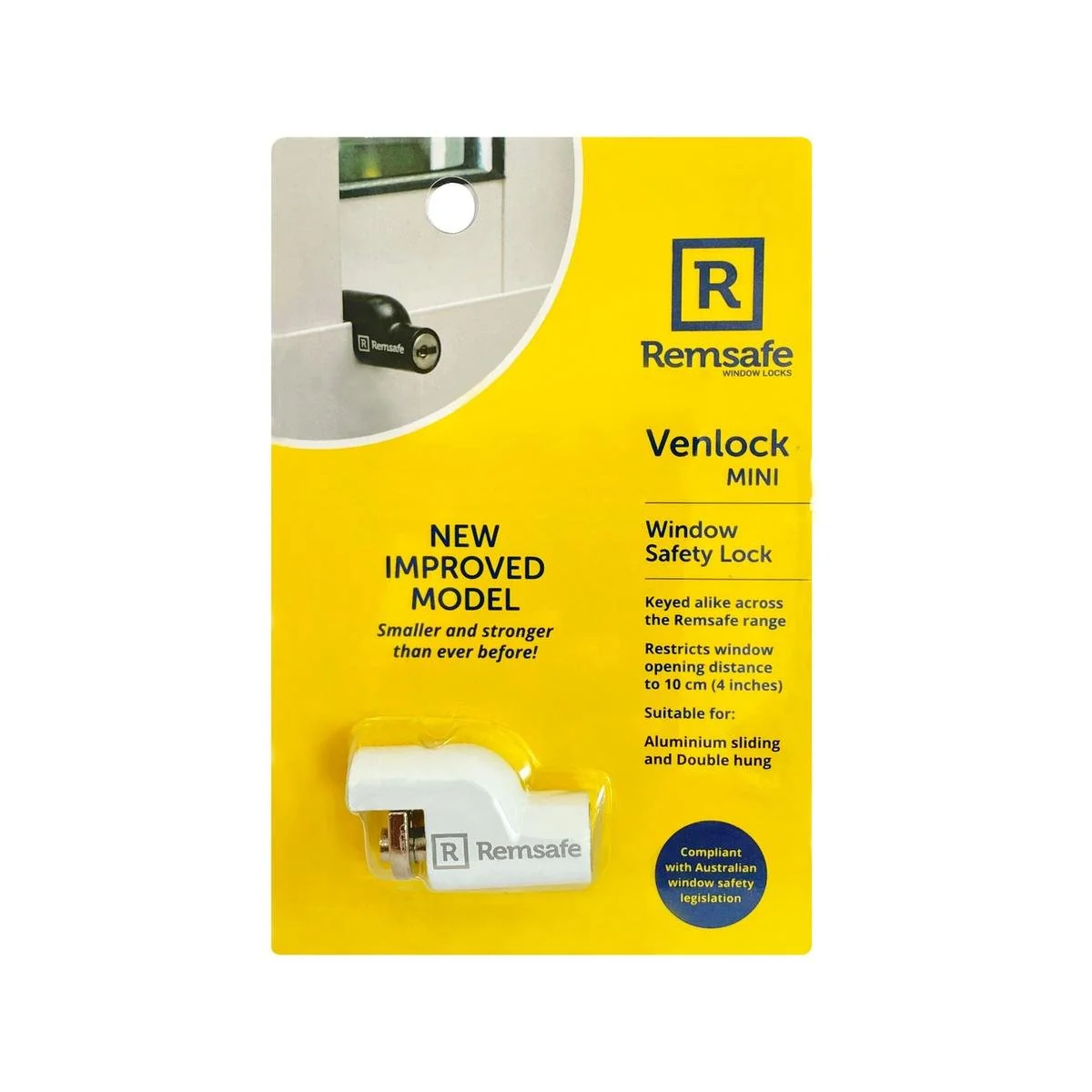 Remsafe White Venlock VL2 Window Restrictor - 15mm x 25mm x 35mm - Safety Lock