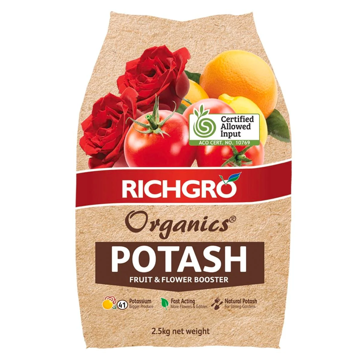 Richgro Potash Fruit Booster - 2.5kg - Natural Potash - Fast Acting
