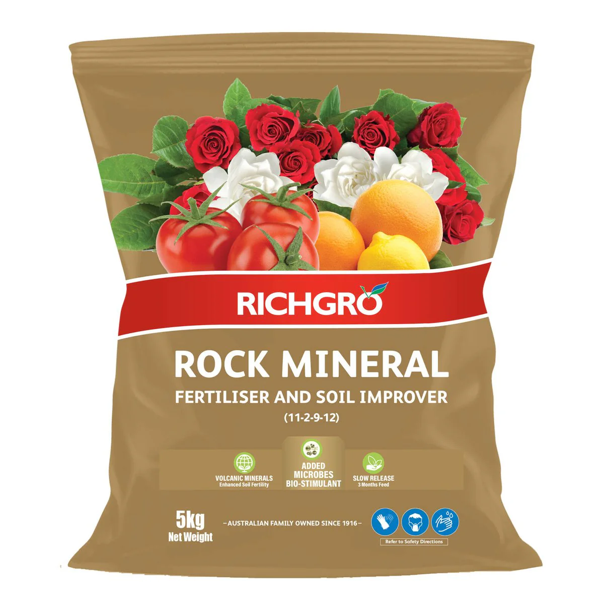 Richgro Rock Mineral Fertiliser - 5kg - Australian Volcanic Minerals - Soil Improver