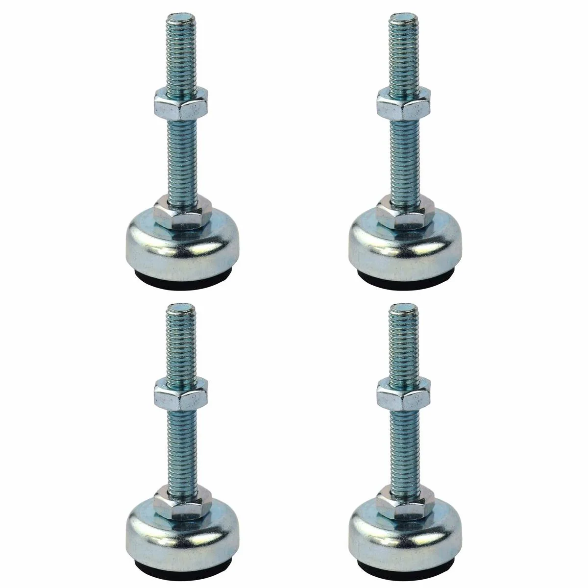 Richmond Levelling Feet - 50mm x M8 - Zinc Plated - Adjustable 4 Pack