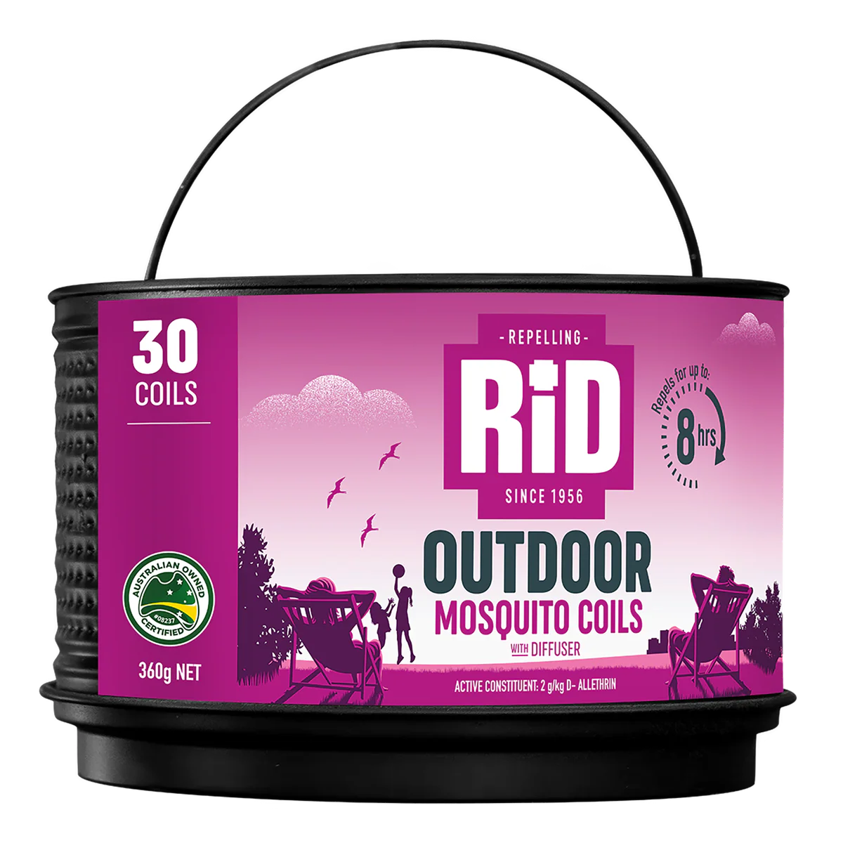 Rid Insect Repellent Outdoor Mosquito Coils 30 Pack - 30 Coils - Brown - Long-Lasting Protection