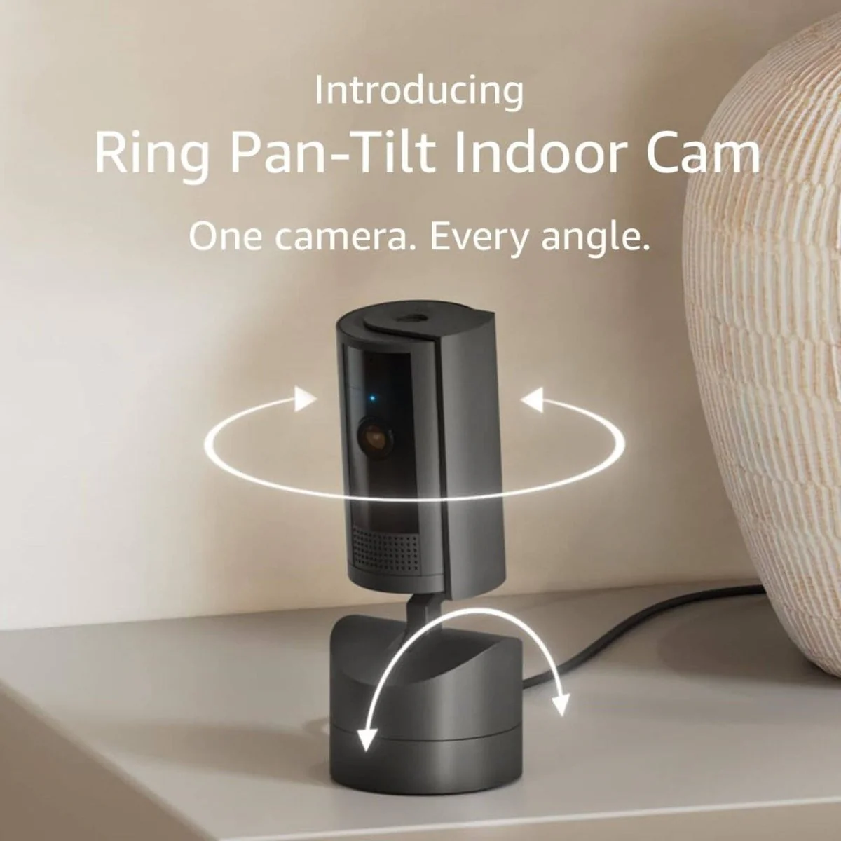 Ring Black Pan Tilt Indoor Camera - 360° Coverage - HD Video - Black - Image 4