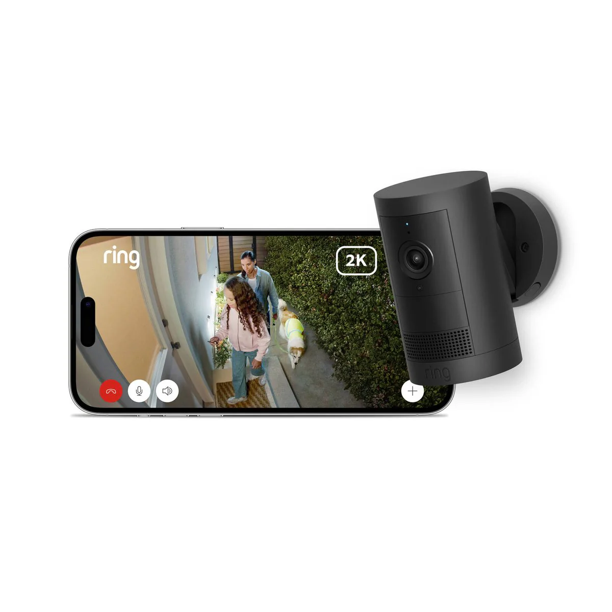 Ring Outdoor Camera Plus 2K - Outdoor Surveillance Camera - 1 Pack - Black - 67mm x 128mm - Low-Light Sight - Live View - Image 4