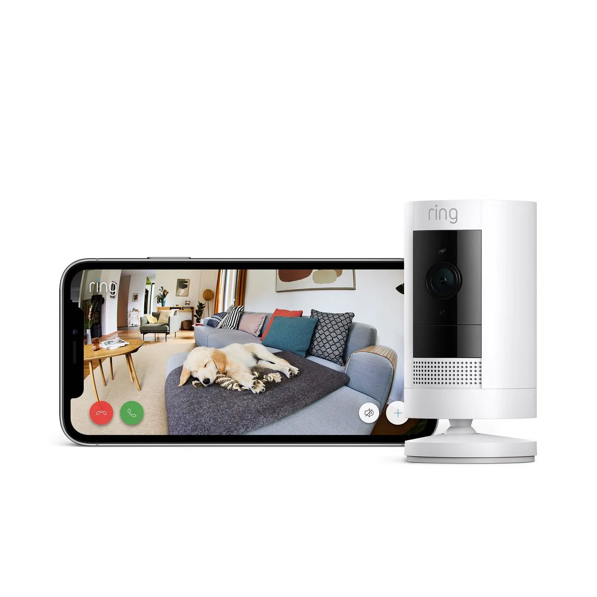 Ring Outdoor Camera Stick Up Cam Battery - 1080p HD - White - Wireless - Image 4