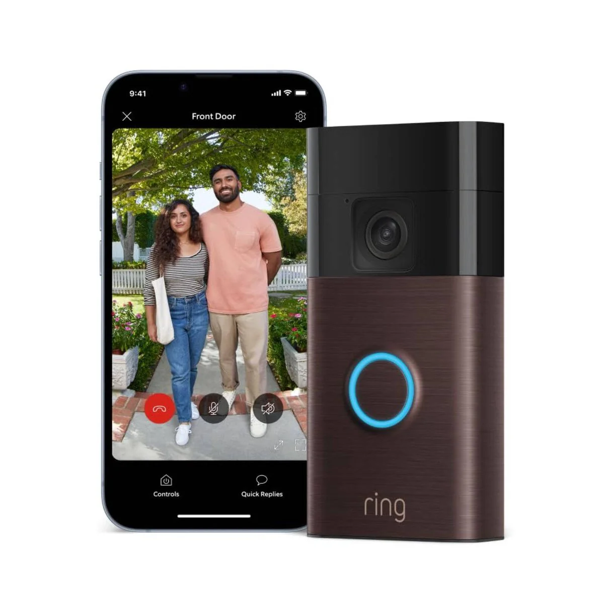 Ring Venetian Bronze Battery Video Doorbell with Chime - 1440p HD Video - Two-Way Talk - Outdoor Security - Image 5
