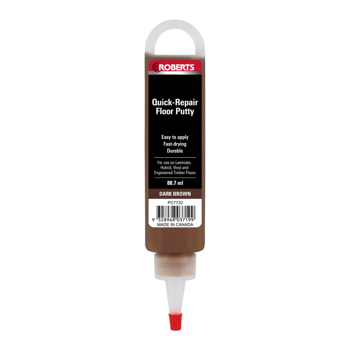 Roberts Quick Repair Floor Putty - Acrylic - Dark Brown - 88ml - Fast Drying