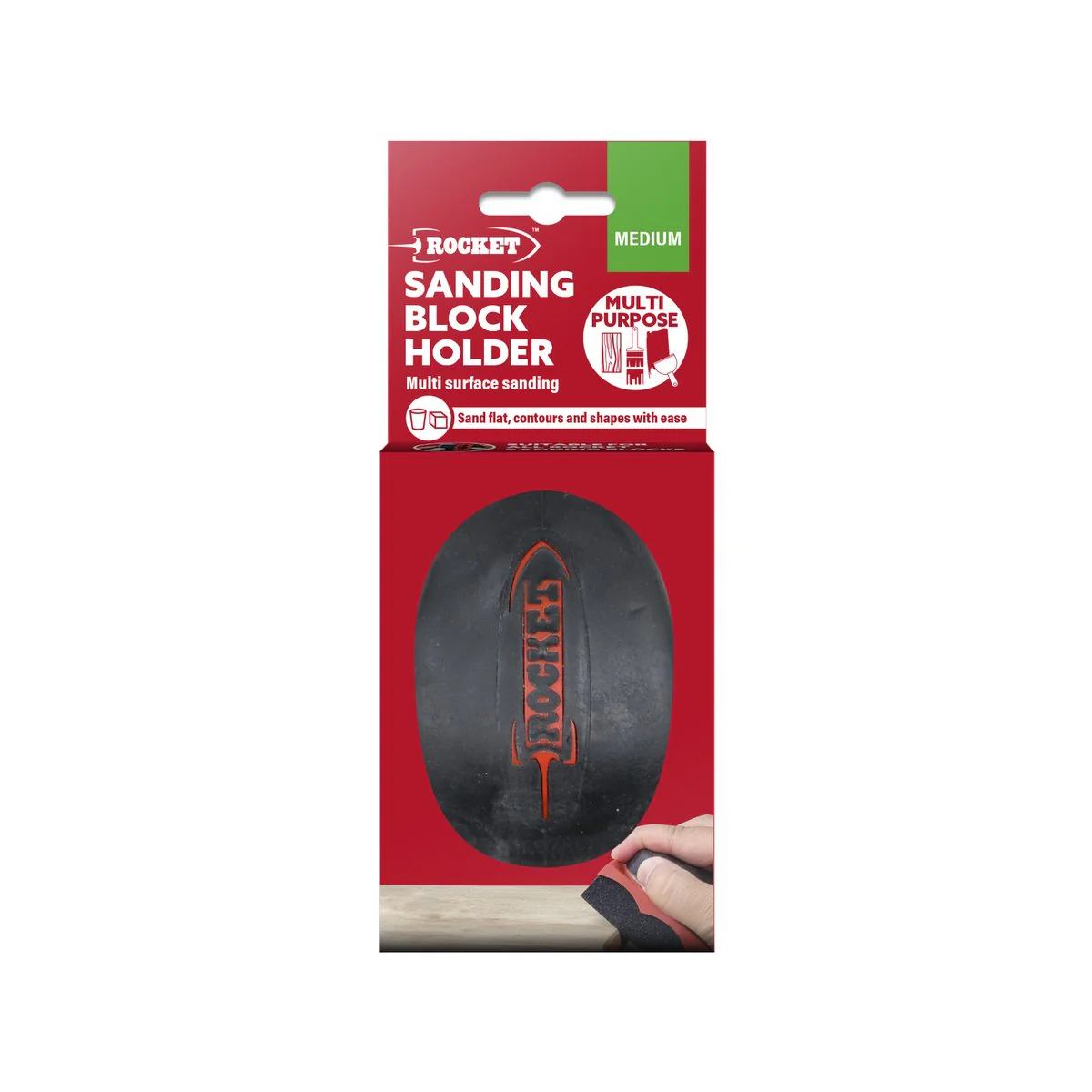 Rocket Sanding Block Holder - 100mm - Plastic - Flexible Use - Image 4