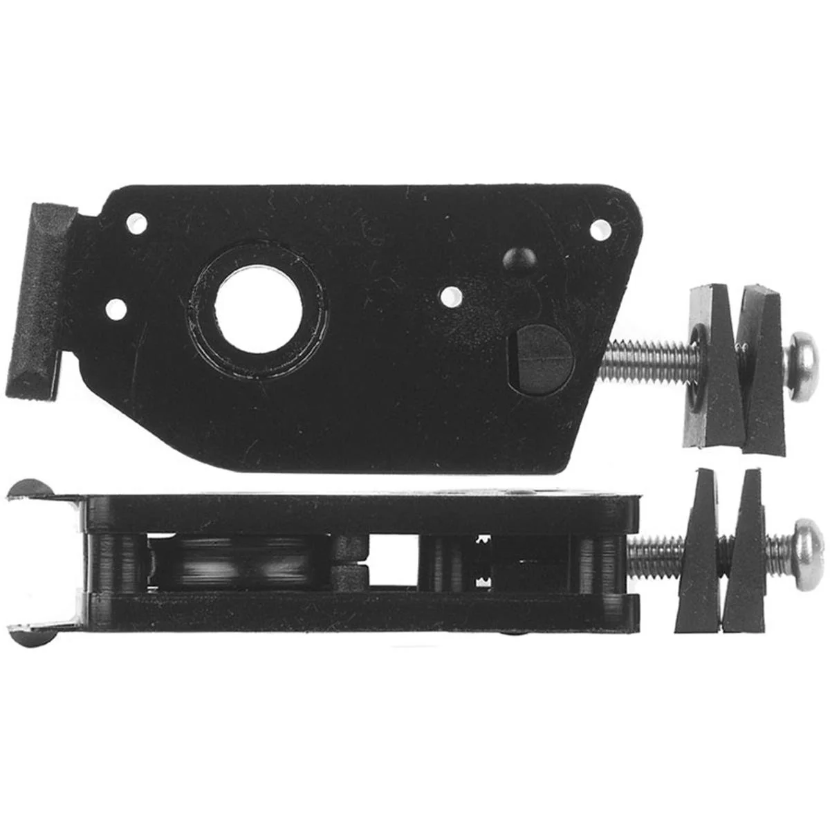 Rolltrak Adjustable Plastic Carriage - Nylon Roller - 15kg Load - Black