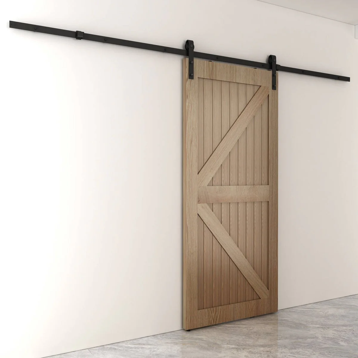 Rolltrak Barn Door Track - 3000mm x 40mm x 6mm - Matte Black - Side Mount - Supports 100kg - Image 5