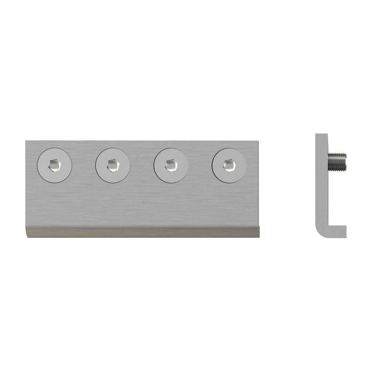Rolltrak Satin Nickel Barn Door Track Joiner - 9mm x 32mm x 80mm