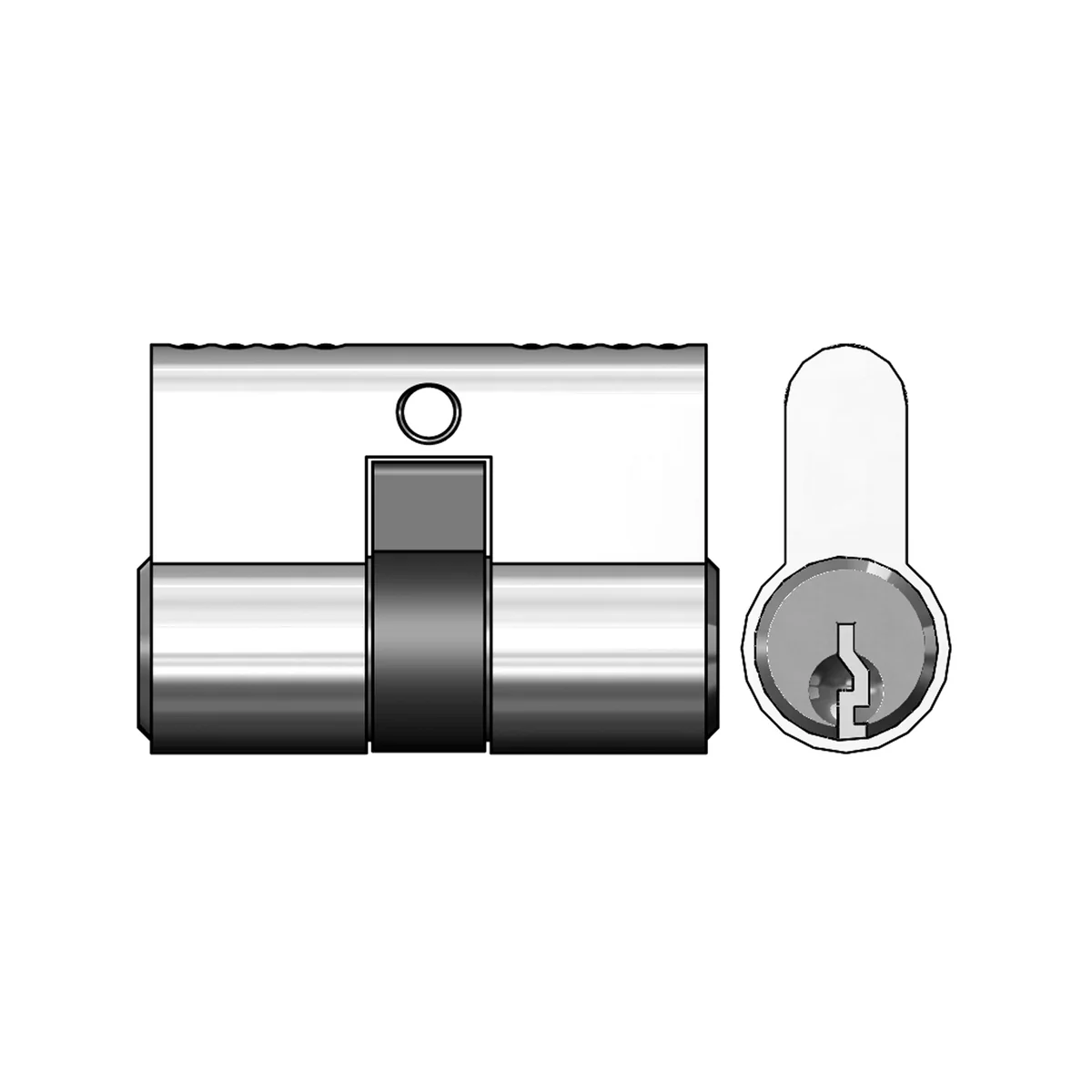 Rolltrak 50mm Chrome High Security Cylinder Lock - 3 Keys - Durable Alloy - Image 2