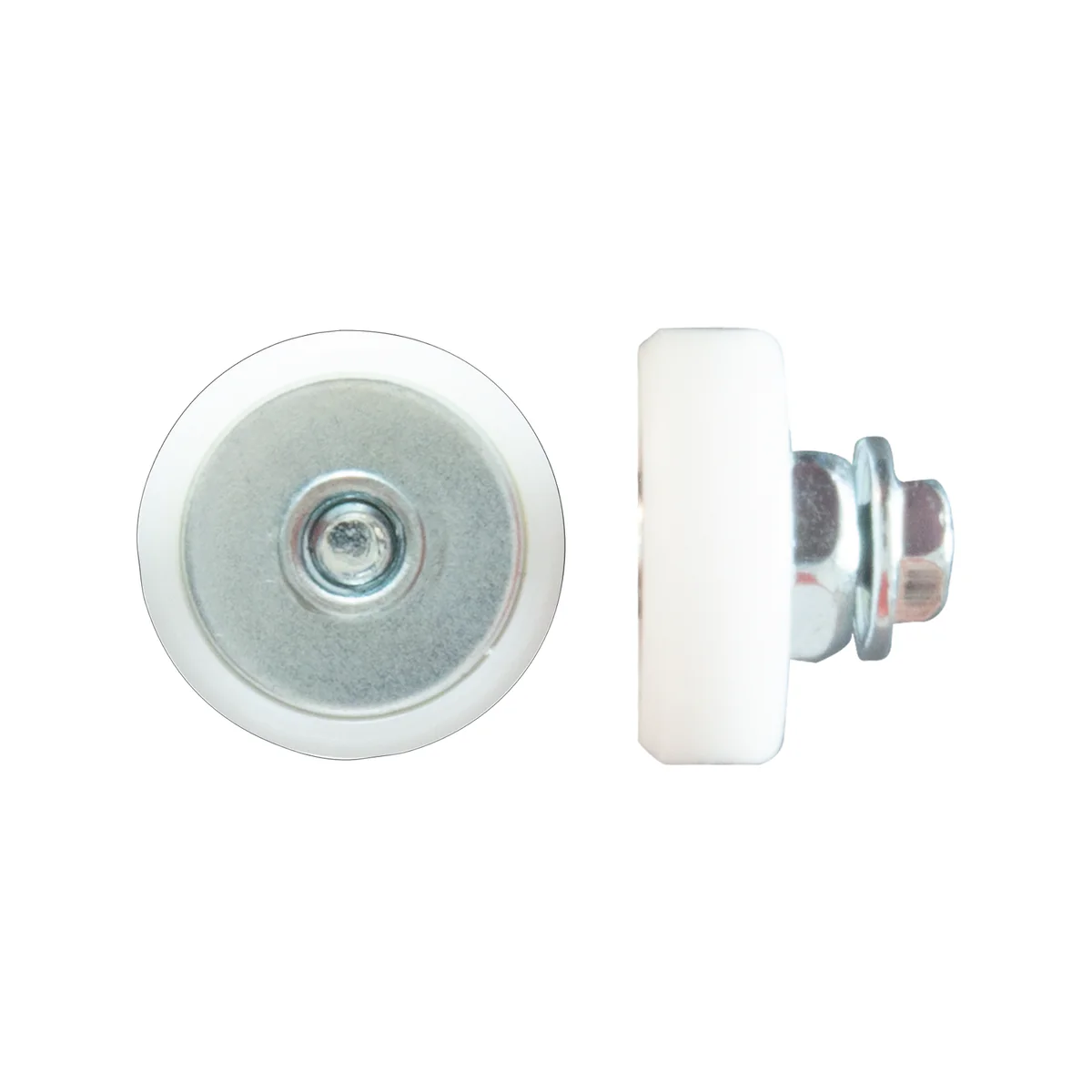 Rolltrak Flat Roller - 19mm - Acetal - Threaded Hub - 1 Piece