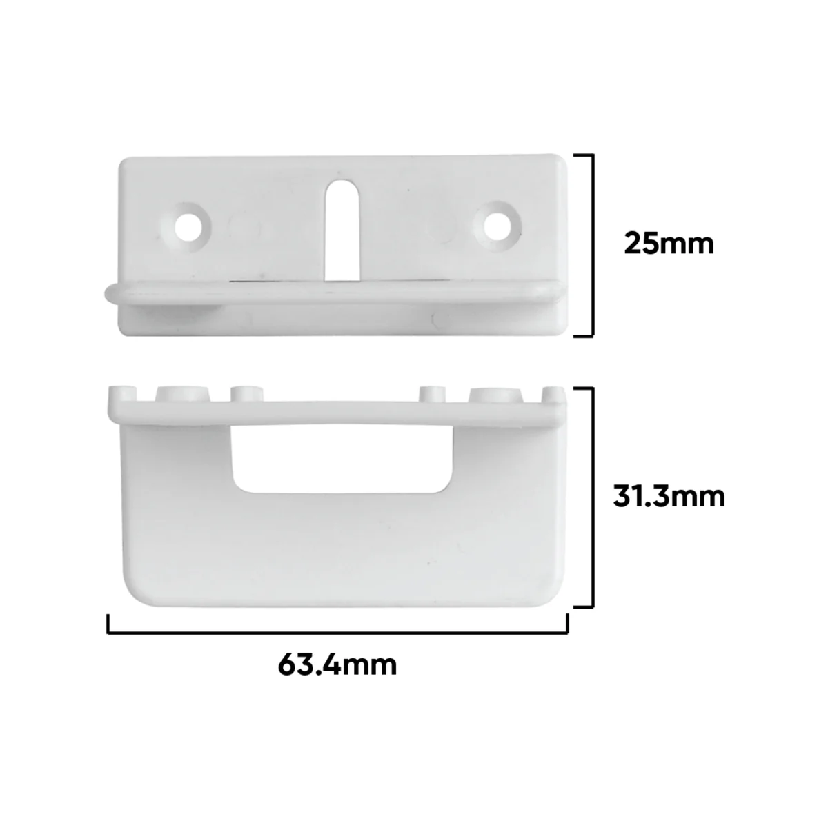 Rolltrak Floor Door Guide - 64mm - Plastic - Easy Installation - Image 2
