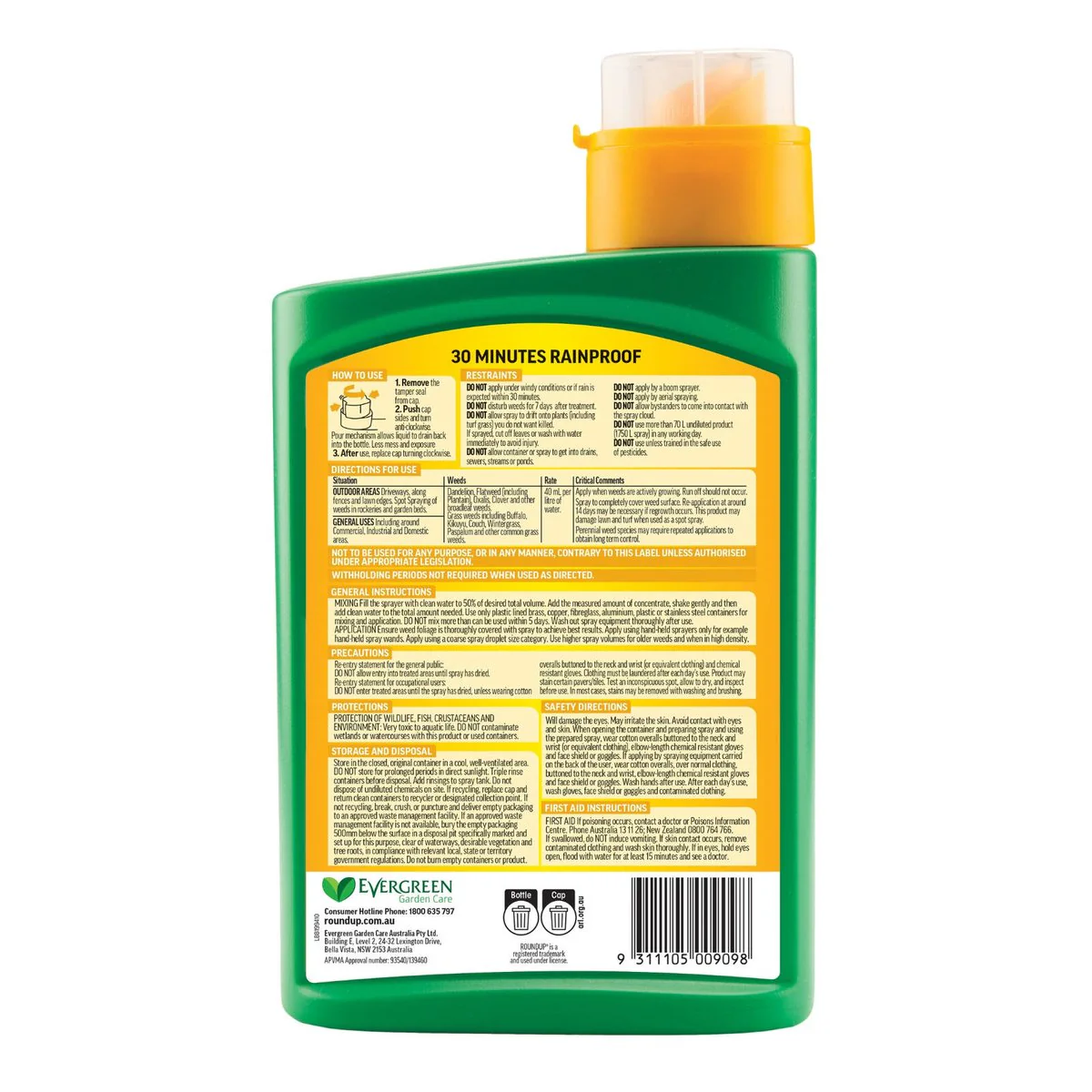 Roundup Total Weedkiller Concentrate - 1L - Fast-Acting Weed Control - Image 2