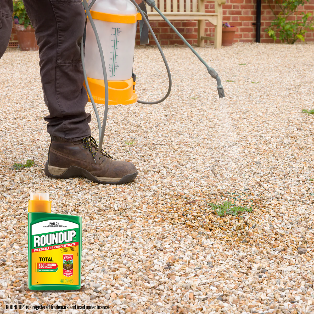 Roundup Total Weedkiller Concentrate 500ml - Liquid Herbicide - Fast Knockdown - Image 4