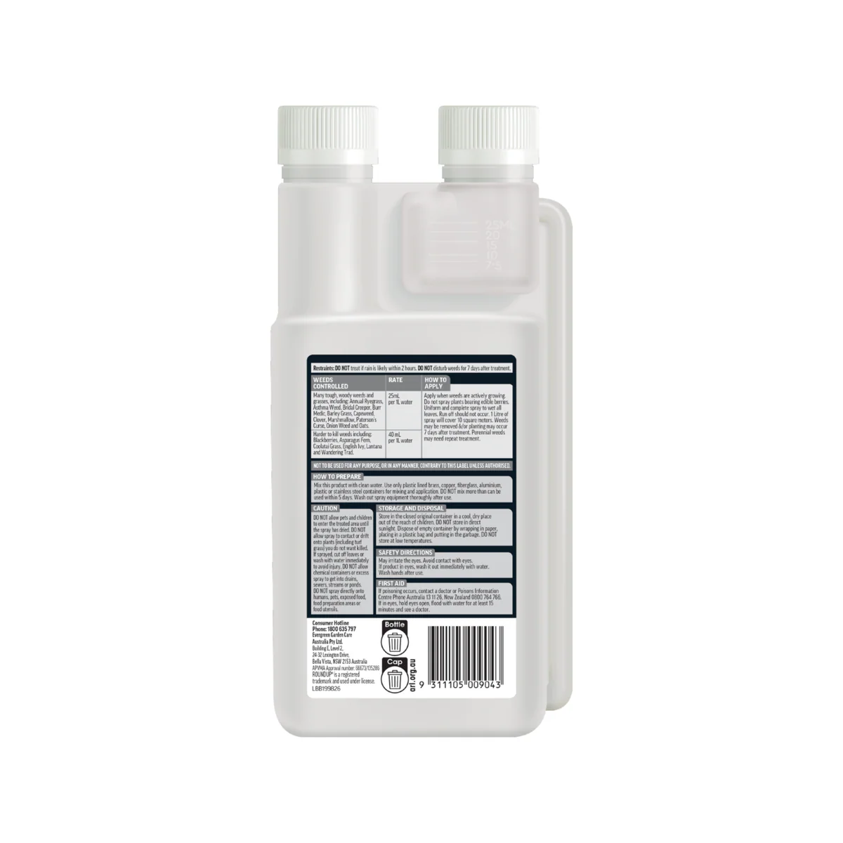 Roundup Tough Concentrate Weedkiller - 500ml - Non-Residual - Rainproof - Image 2