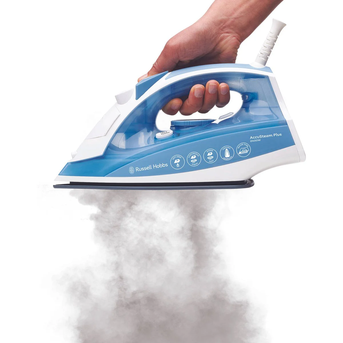 Russell Hobbs Accusteam Plus Steam Iron - 2400W - 300ml Water Tank - Ceramic Soleplate - Image 2