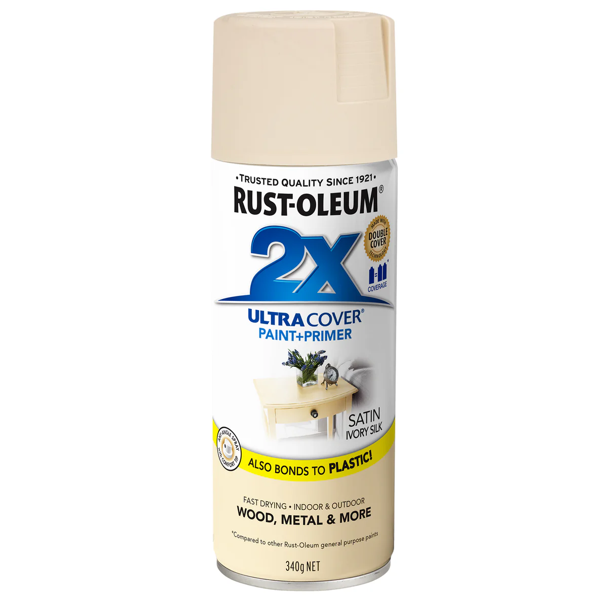 Rust Oleum 2X Ultra Cover Spray Paint 340g - Satin Ivory Silk - Image 5