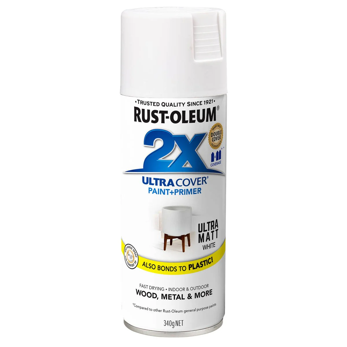 Rust-Oleum Spray Paint - 340g - White - Ultra Matt Finish
