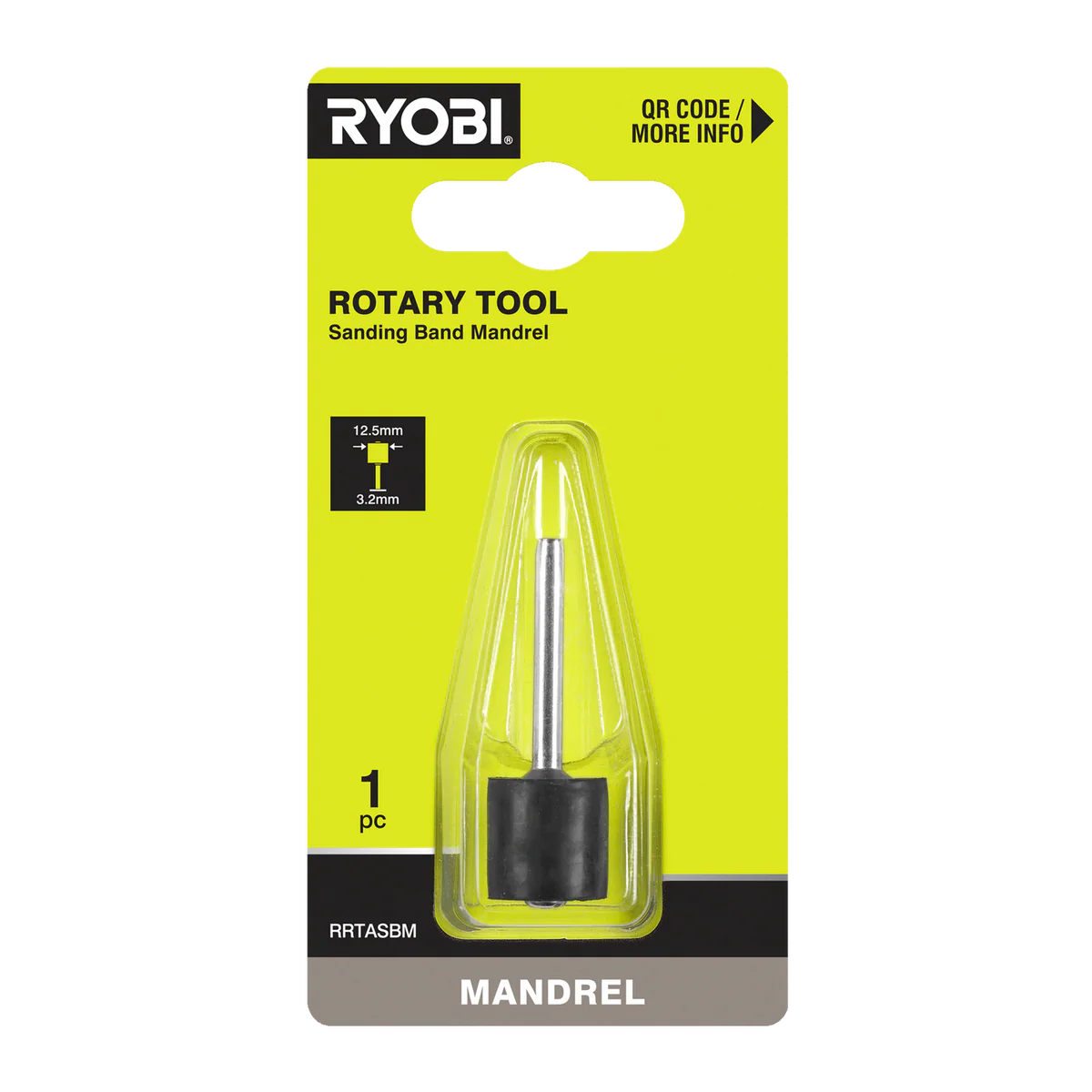 Ryobi 12.5mm Rotary Sanding Band Mandrel - Secure Attachment - Lightweight