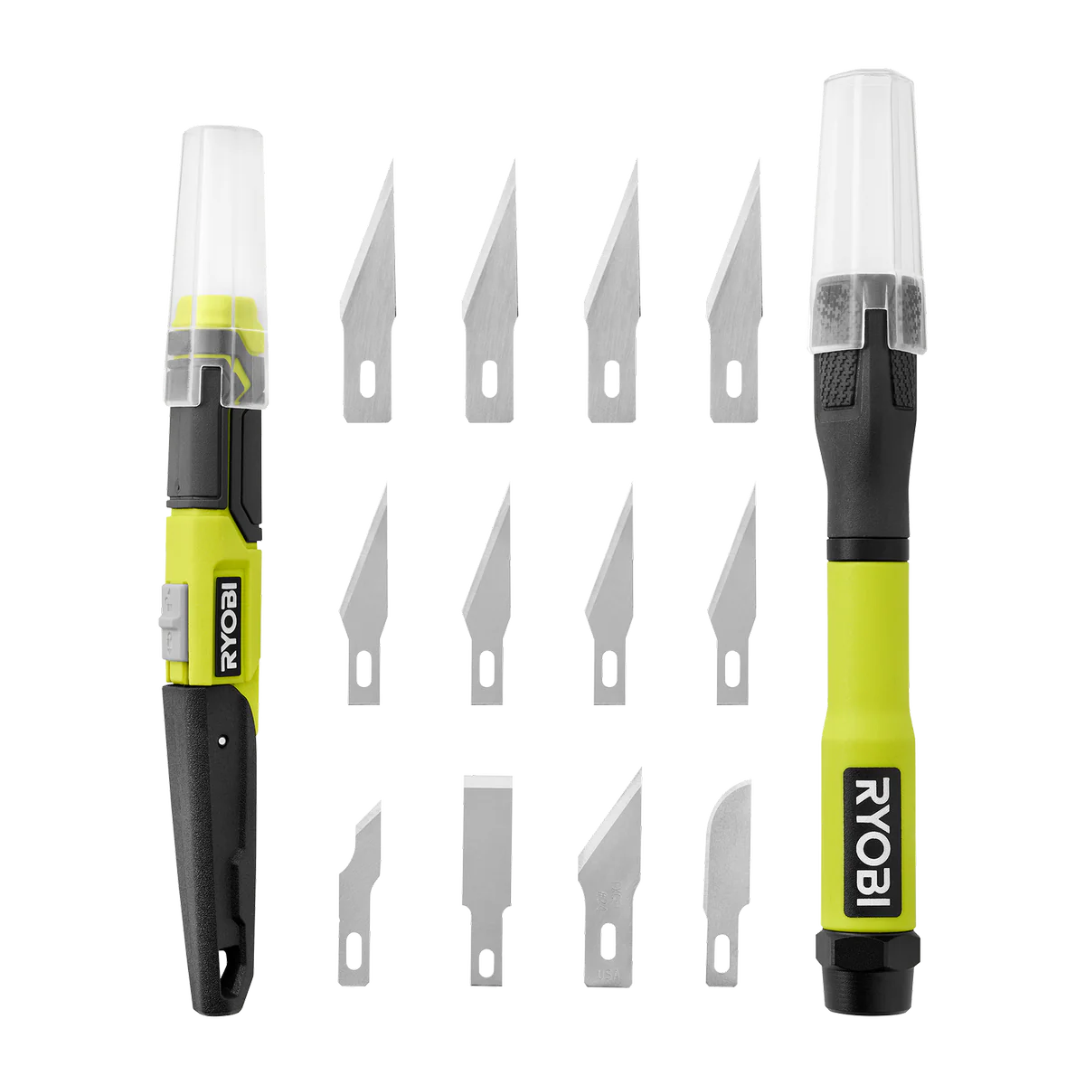 Ryobi 14 Piece Hobby Knife Set - Quick Change & 2-in-1 Knives - 24mm x 28mm x 292mm - Image 2