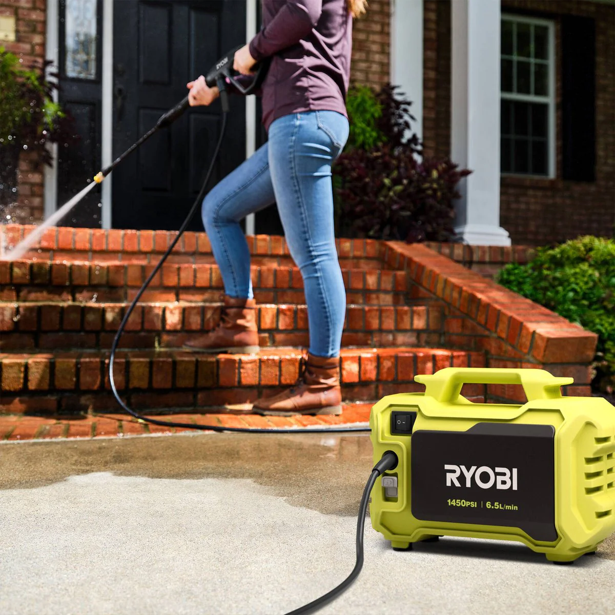 Ryobi 1450 PSI Compact High Pressure Washer - 5.6kg - Lightweight & Portable - Image 4
