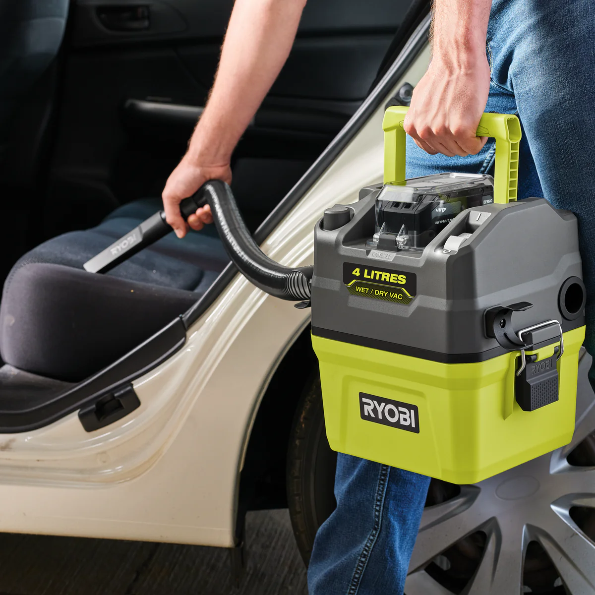 Ryobi 18V ONE+ 4L Wet and Dry Compact Vacuum Tool Only - Lightweight - Portable - IPX4 Water-Resistant - Image 2