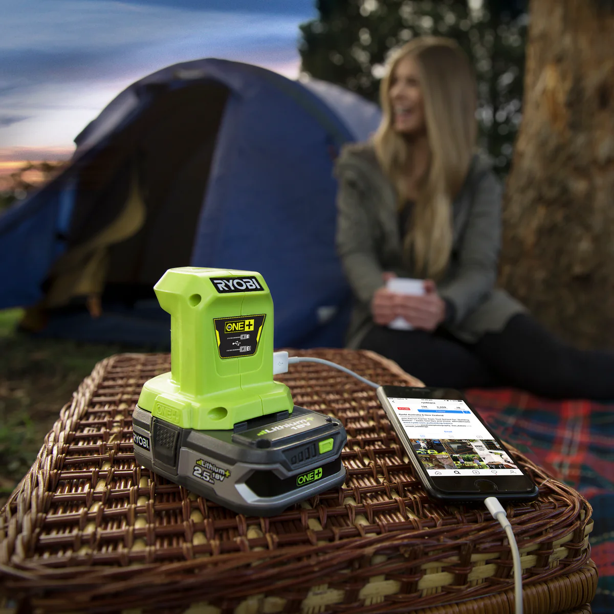 Ryobi 18V ONE+ Compact USB Power Source - Portable Charging Solution - 76mm x 81mm x 93mm - Image 4