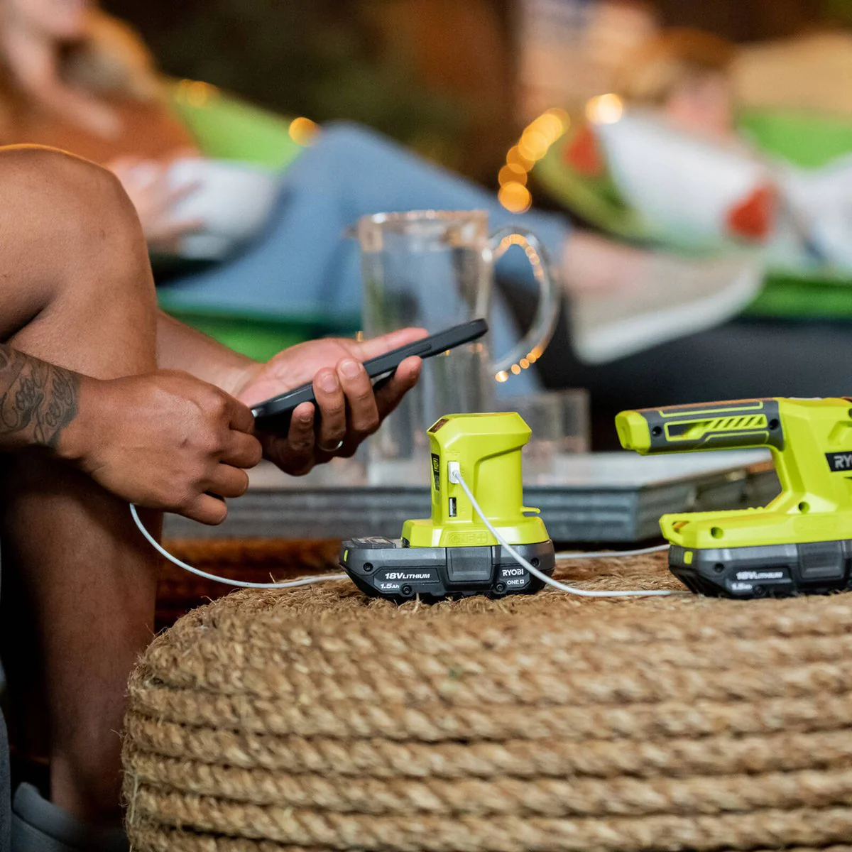 Ryobi 18V ONE+ Compact USB Power Source - Portable Charging Solution - 76mm x 81mm x 93mm - Image 5