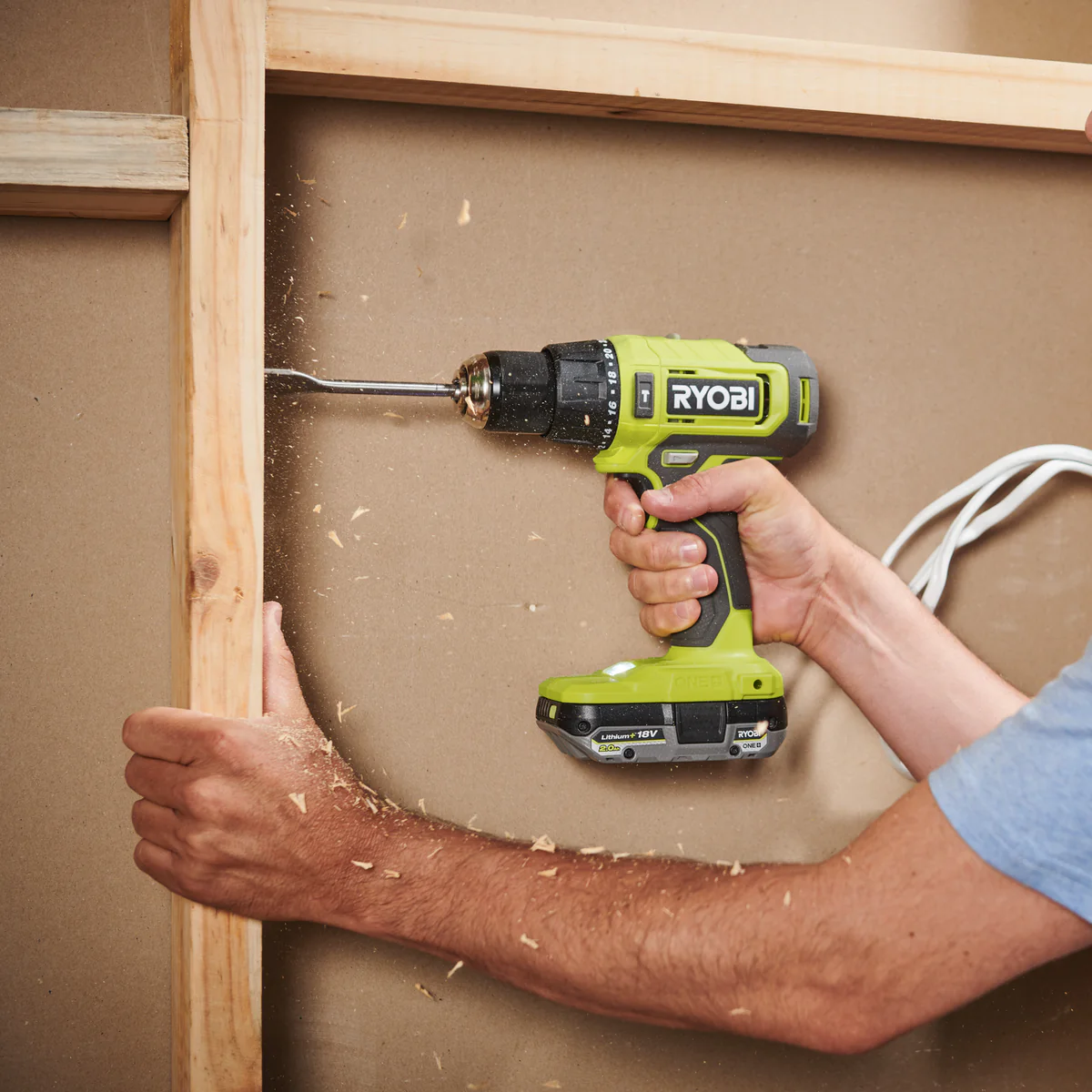Ryobi 18V ONE+ Hammer Drill All Rounder Kit - 4.0Ah Battery - 13mm Chuck - LED Light - Image 4